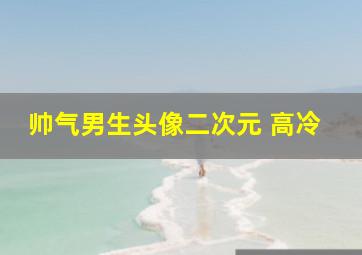 帅气男生头像二次元 高冷